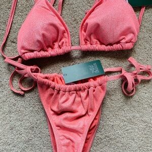 Wild Fable Coral Bikini Set SIZE S bottom/ M top